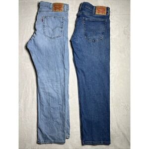 Levis 505 2 Pairs Regular Fit Straight Leg Blue‎ Denim Jeans Mens 38x30  VTG